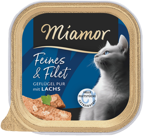 Miamor Feines & Filet Geflügel Pur & Lachs 100g