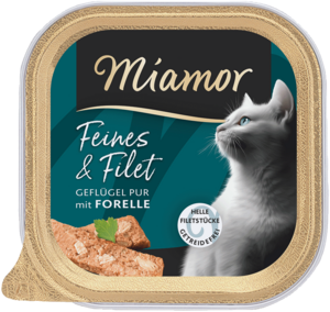 Miamor Feines & Filet Geflügel Pur & Forelle 100g