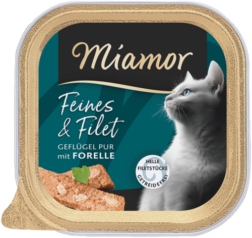 Miamor Feines & Filet Geflügel Pur & Forelle 100g