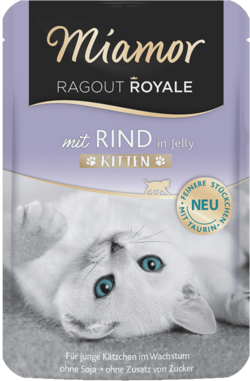Ragout Royale in Jelly - Kitten - mit Rind - Frischebeutel - 100g